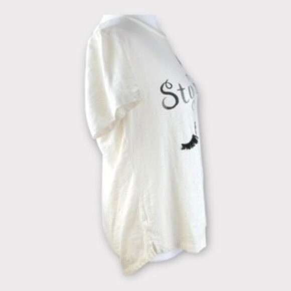 Talbots super cute Tshirt - Size M/P - Stay Chic with eyelashes - gently used - Picture 3 of 11